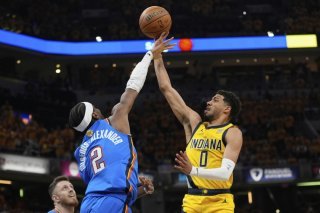 Haliburton (0) et Gilgeous-Alexander (2) seront à suivre de près dans l'acte VII de la finale NBA KEYSTONE/AP/Abbie Parr